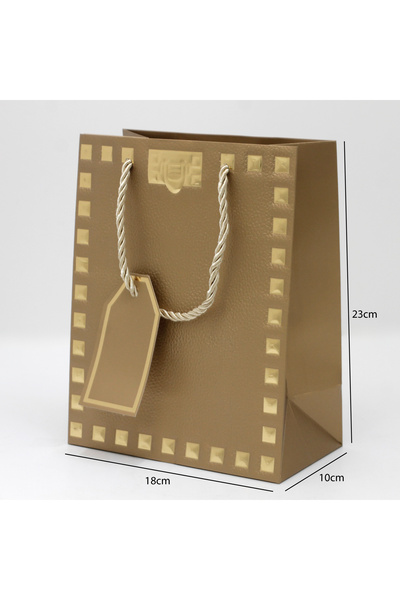 Generic 12 قطعة من أكياس هدايا مزخرفة بإطار ذهبي الأبعاد 23×18×10