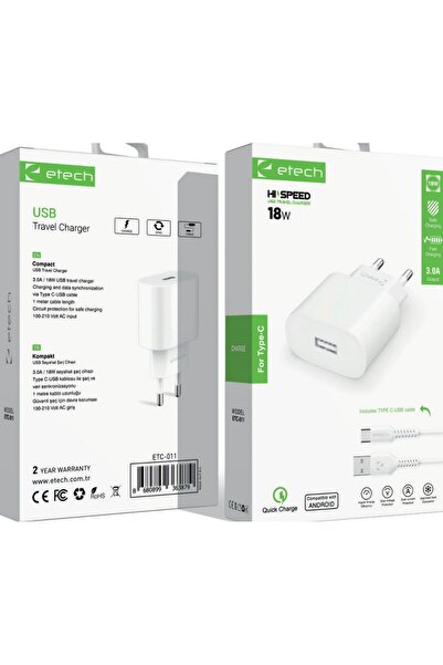 USB SEYAHAT TYPE C-USB HIZLI ŞARJ CİHAZI