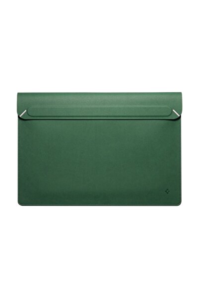 Spigen Husă pentru laptop Valentinus 15/16" din piele ecologică, verde