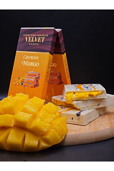 Velvet Sweet شوكولاتة دبي الفاخرة المقرمشة بنكهة المانجو 200 غرام