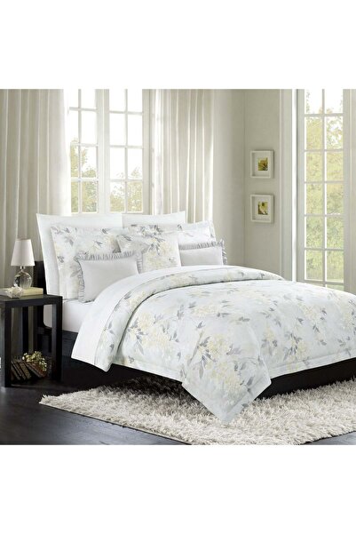 Orange Bed & Bath Annete Grey Yellow | 100% Cotton Double 8-Piece Duvet Set