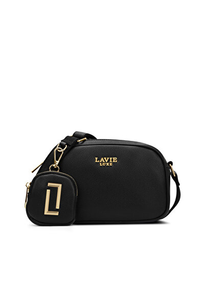 Lavie Luxe حقيبة كاميرا نسائية ناعمة ذات قسمين (أسود)