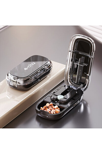 Choice3 مقص تقطيع الأدوية المحمول الأسود ربع الحجم، مقص دقيق لتقطيع الأدوية، ...