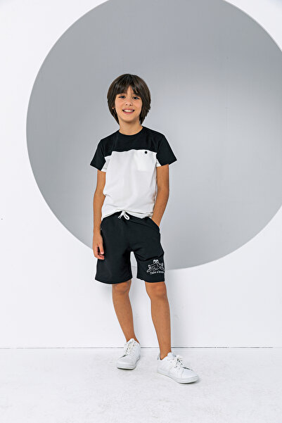 incity Pantaloni scurți confortabili croială pentru băieți, din bumbac, cu model