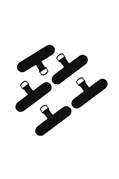 Choice Polyester / Nylon 5pcs black Universal Phone Strap Washer Fixing Clip ...