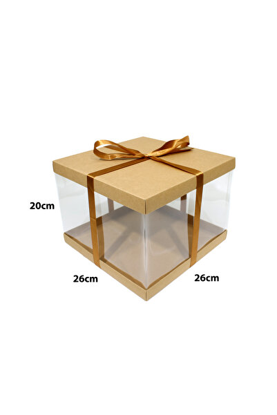 Generic 12 pieces of premium transparent cardboard cake boxes