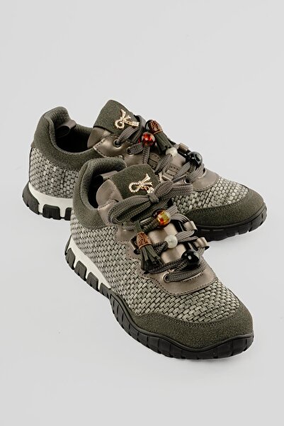 Mubiano Ženska slamnata Patike Antilop detaljna Sa perlama Calla Gray