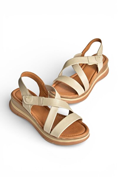 Fox Shoes Y555420203 Mink Genuine Leather Women's Sandals