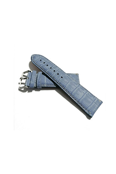 FADO Genuine Leather Watch Band Compatible with Every Watch Blue 24 mm (389)