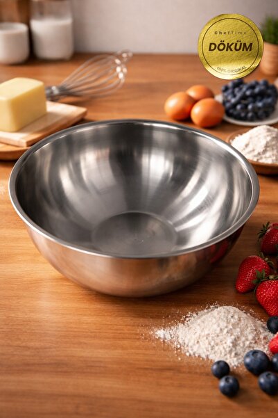 CHEFTİME Paslanmaz Çelik Derin Çırpma ve Karıştırma Kasesi | 20cm