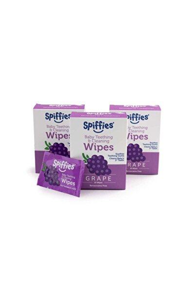 Spiffies مناديل تنظيف أسنان ولثة الأطفال - مناديل لتنظيف الأسنان وتخفيف آلام ...