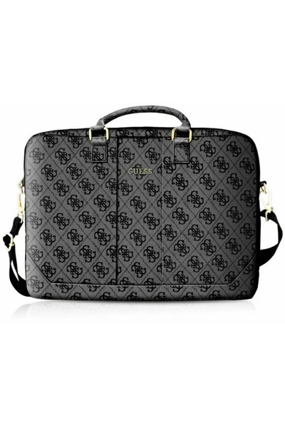 Guess 4G Uptown Laptop Bag 15"-16" Gray - Stylish Saffiano Leather