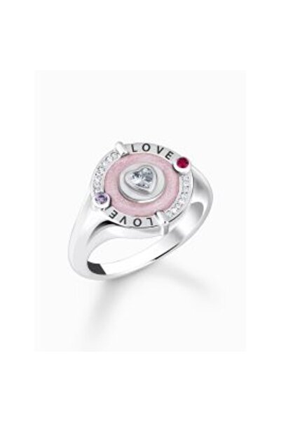 Thomas Sabo TR2447-390-9-54 Silver signet ring heart and stones