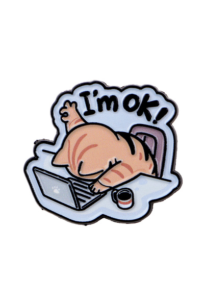 Choice 8 Funny Quotes Enamel Pins Cartoon Animals Cat Brooch Badge on Backpac...