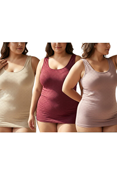 MrrMajestic Women's Athlete Jakarli Beige Large Size Thick Straps Set of 3