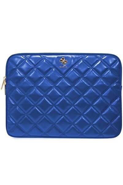 Guess Quilted 4G Blue 14" Laptop Sleeve - Stylish & Protective