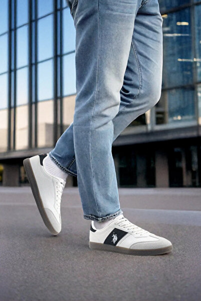 U.S. Polo Assn. White Men's Sneaker Sports Shoes