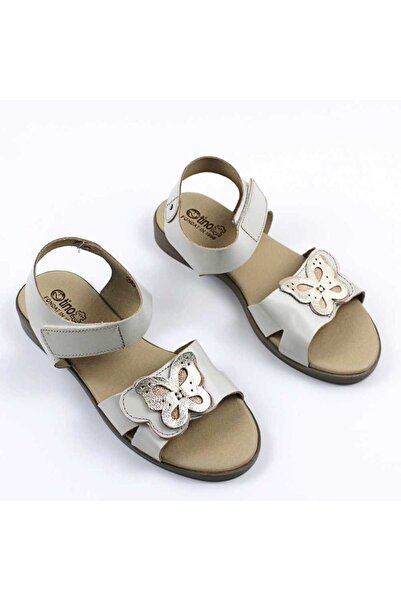 tino ​Sandale usoare de dama , din piele naturala , cu talpa joasa 3263-CREM/...