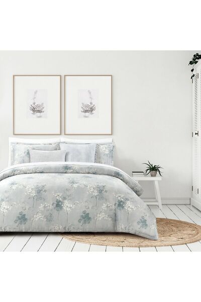 Orange Bed & Bath Eileen Water Color | 100% Cotton Double 8-Piece Duvet Set