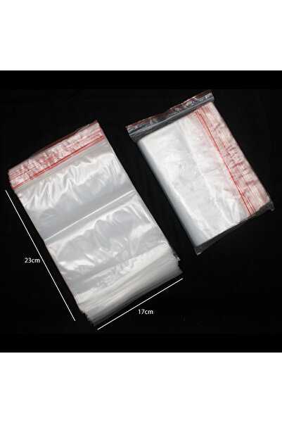 Generic 100 pieces of resealable plastic bags, clear color