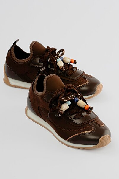 Mubiano Pantofi sport de damă cu talpă plată, cu detalii de mărgele, elastici...