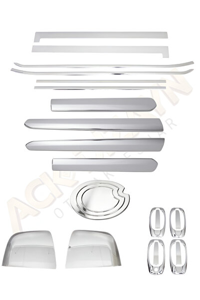 ACK Dizayn FİAT DOBLO 2010-2022 6'LI KROM SET YAN KAPI/CAM ÇITASI/DEPO KAPAĞI/AYNA KAPAĞI/KAPI KOL/SÜRGÜ ÇITA