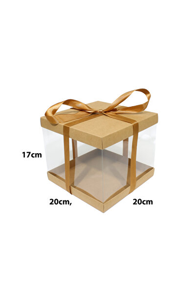 Generic 12 قطعة من بوكسات كيك ورقية فاخرة شفافة اللون كرتوني