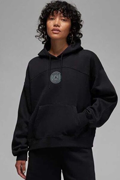 Nike Jordan Psg 23 Loose Fit Hoodie Women's Hooded Sweatshirt Black