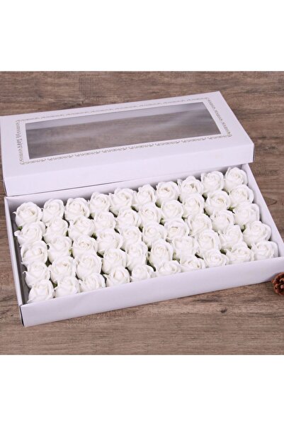 LOVE Trandafiri Parfumati 50/set din Sapun, Floarea 7x5cm, Cutia 45x23cm