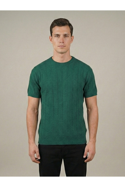 kastrioti تي شيرت محبوك بنمط فاخر