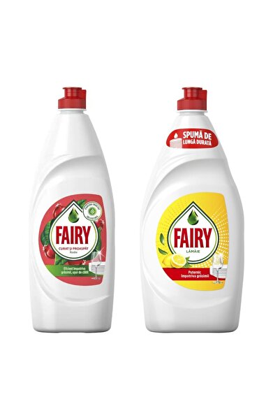 Fairy Detergent lichid de vase 750 ml rodie + 750 ml lămâie