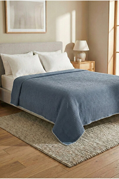 Motif Mağaza %100 PAMUK Çift Kişilik Waffle Pike Yatak Örtüsü 180x230 Cm