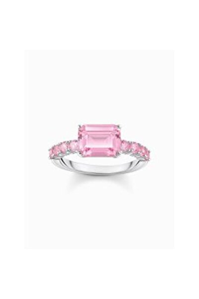 Thomas Sabo TR 2451-051-9-54 Silver solitaire ring pink stones
