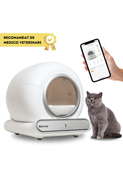 SHAW Έξυπνη αυτόματη τουαλέτα για γάτες SHAW® V3 - Αυτοκαθαριζόμενη, εξουδετέ...