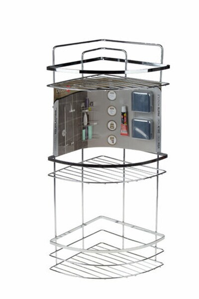 JASPER Dc-4789 Διακοσμητικό γωνιακό στήριγμα μπάνιου από ανοξείδωτο χρώμιο τρ...