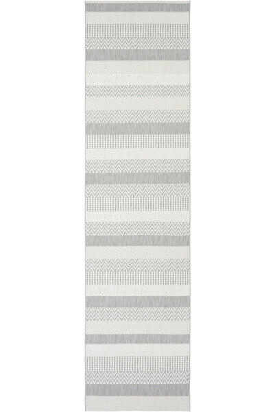 Cool Halı Elena Gri Sisal Görünümlü Kaydırmaz Taban Çizgili İnce Dokuma Uzun ...