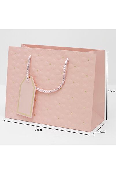 Generic 12 قطعة من أكياس هدايا مزخرفة بتصميم ورد اللون وردي