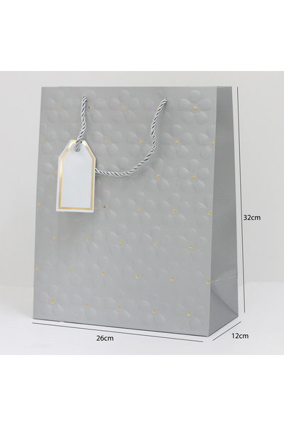 Generic 12 pieces of decorative gift bags with a rose design, silver color