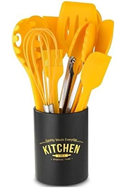 Arabest 10PCS Kitchen Set Silicone Cooking Utensils Non-stick Spatula Storage...