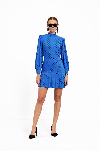 codemark Women's Polka Dot Long Sleeve Mini Dress