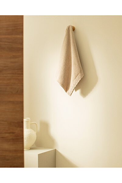 Madame Coco Angella 100% Cotton Face Towel - Dark Beige - 50X70 cm