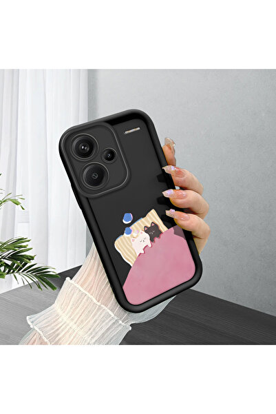 CASEVIBE Redmi Note 13 Pro Plus+ 5G Uyumlu Moda Sevimli Ayı Desenli Silikon T...