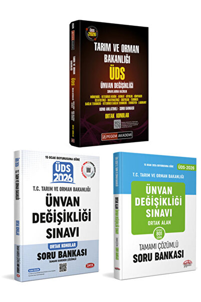 Pegem Akademi Yayıncılık Data Editör 2026 ÜDS Tarım ve Orman Bakanlığı Ortak ...