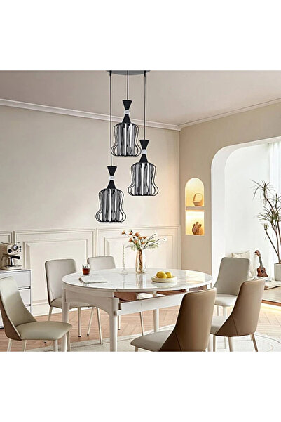 Humer نجف علاقي مودرن اسود E27*3