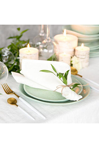 Choice5 White 50x50cm 6 Pieces Linen Napkin White Napkins Table Dinner Napkin...