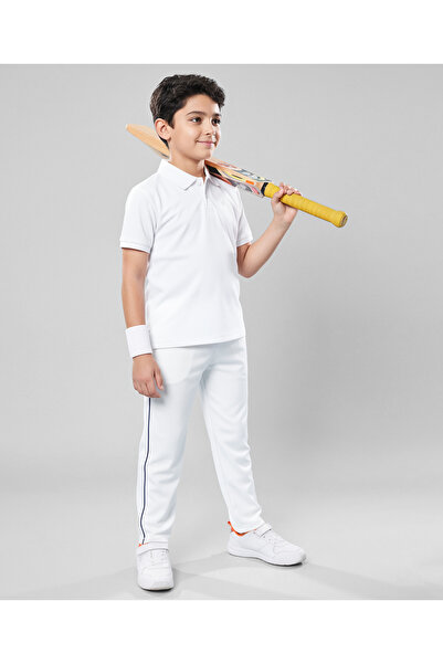 Pine Active Half Sleeves T-Shirt & Track Pant Cricket Jersey Set - White
