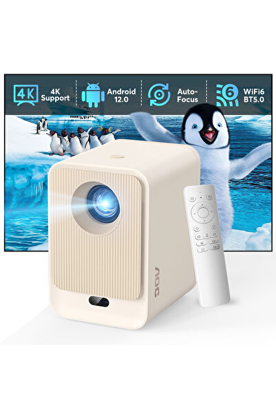 Aoc 1080P Smart Projector Auto Focus Wifi6/BT5.0 Portable Home & Outdoor