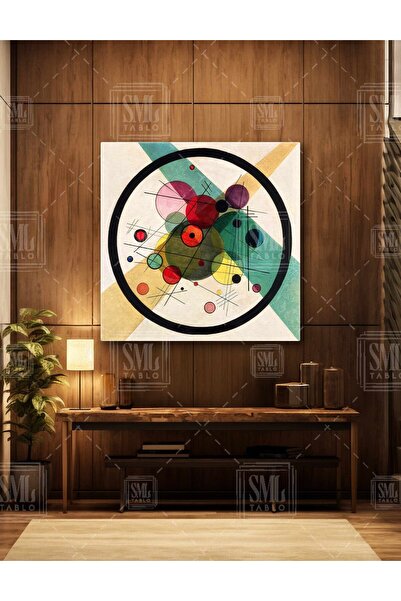 SML TABLO Wassily Kandinsky Circle Within a Circle Colorful Geometric Modern ...