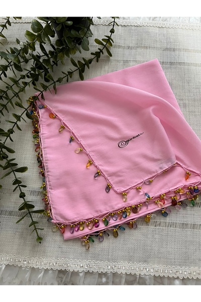 Handmade el işi boncuk işlemeli yazma