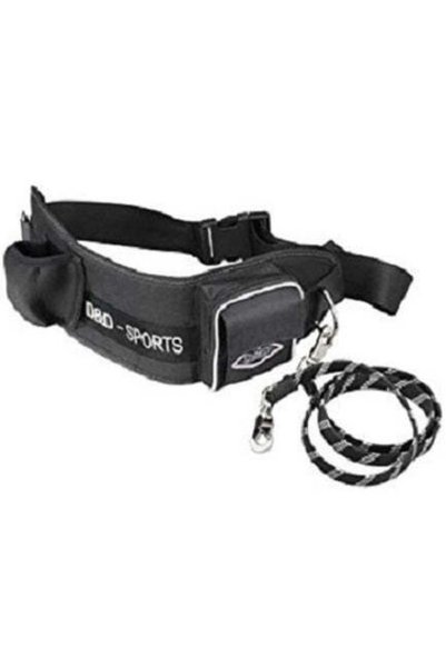 D&D Sports Active Black Jogging Leash for Big Dogs 110cm